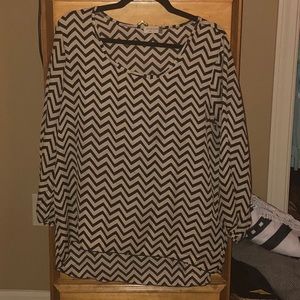 Chevron blousy top